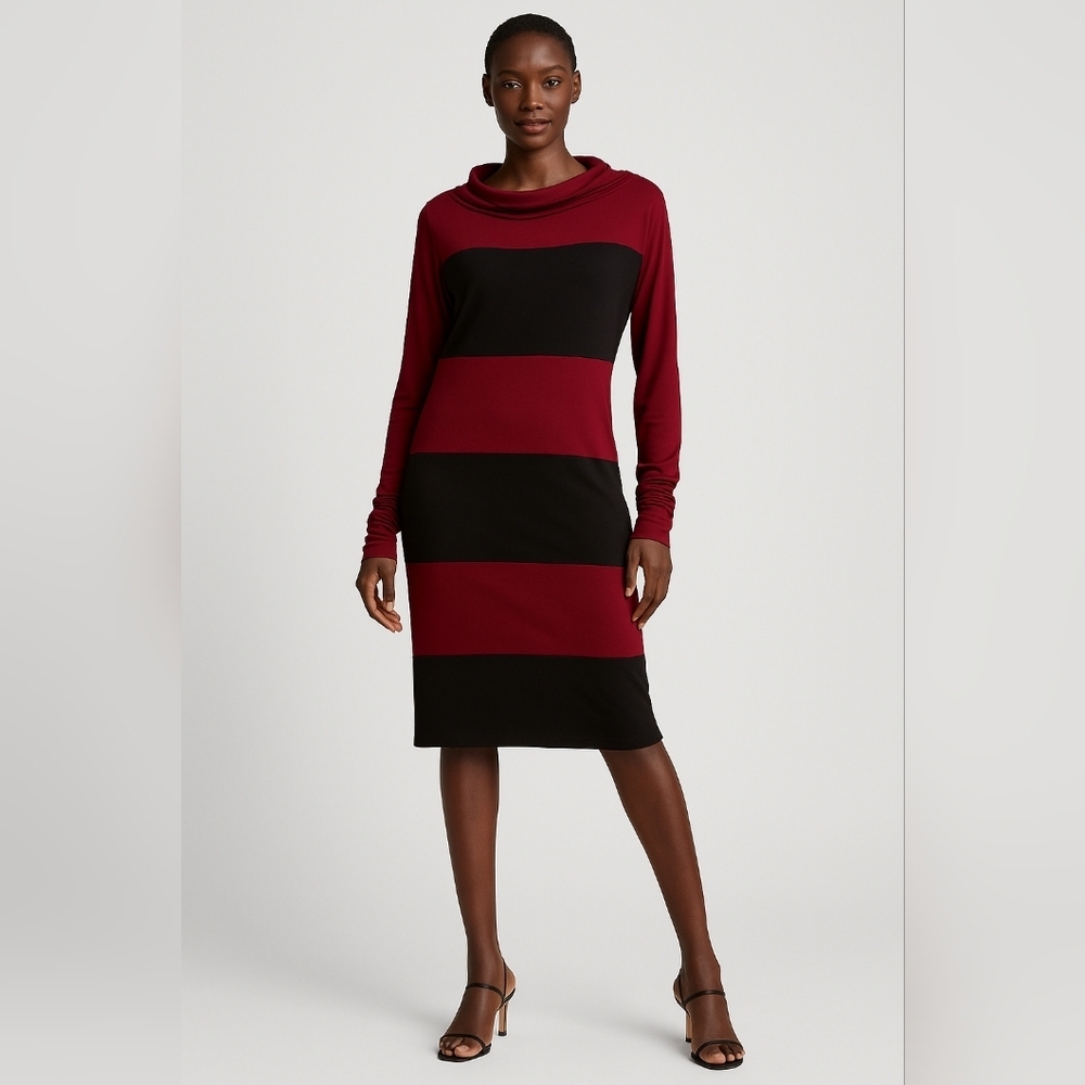 Norma Kamali Women's Spliced All in One Dress Stretch Jersey Knit Convertible XS